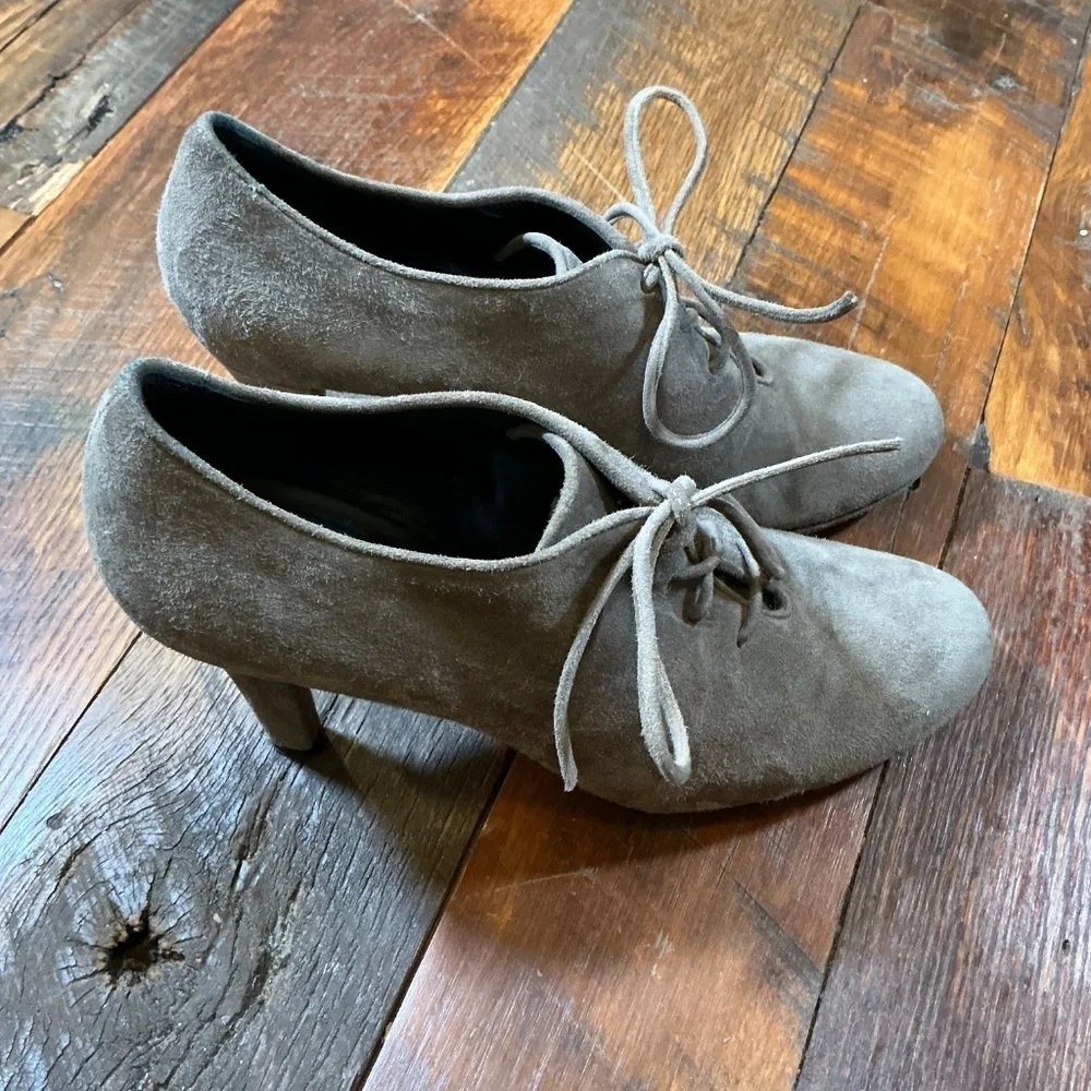 Kate Spade New York Karmela Taupe Suede Booties Made in Italy Size 7.5